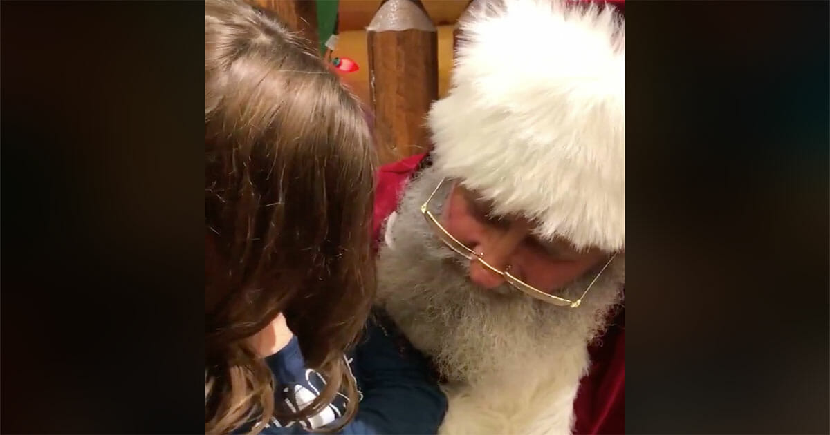 A girl asked Santa to cure a cousin with leukemia - seconds later her tough father was in tears 