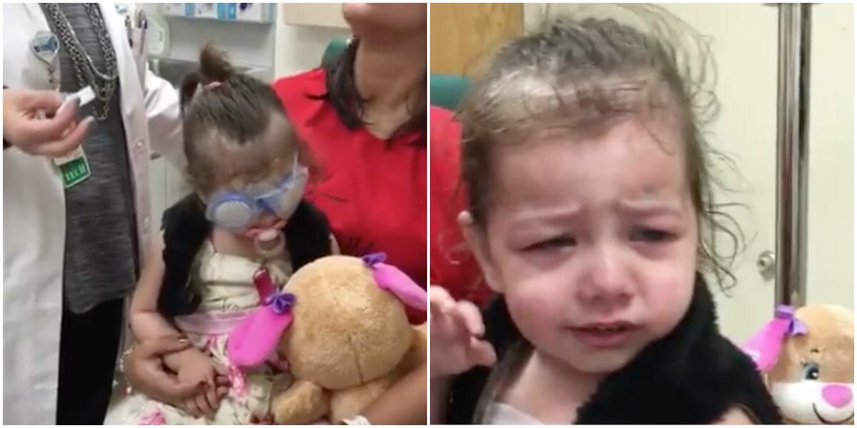 A 2-Year-old blind girl underwent eye surgery - saw her mother for the first time in her life and it breaks the heart