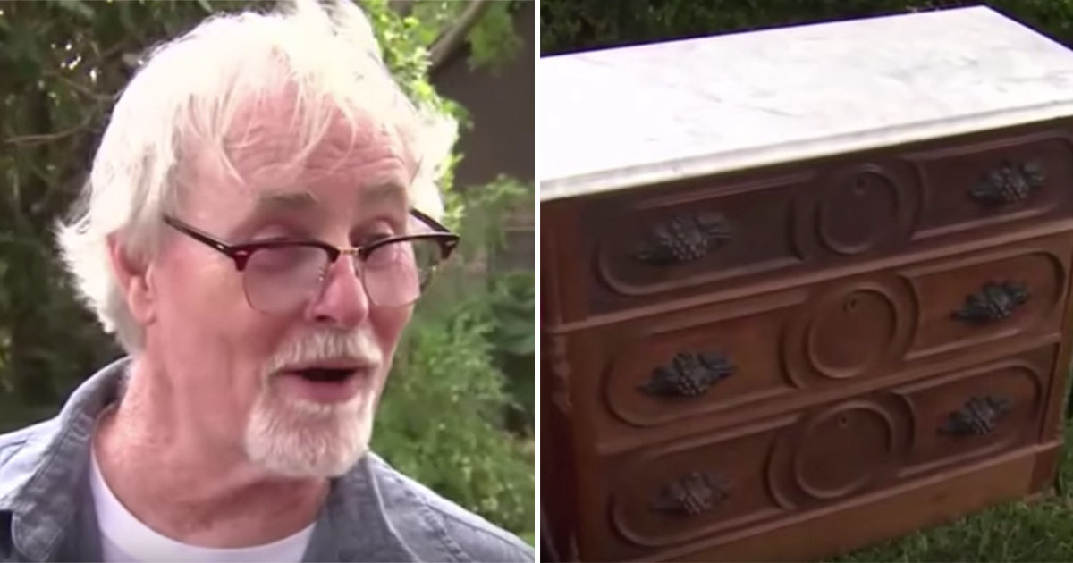 He bought a 125 year old desk in a market, and then discovered it had a secret compartment...