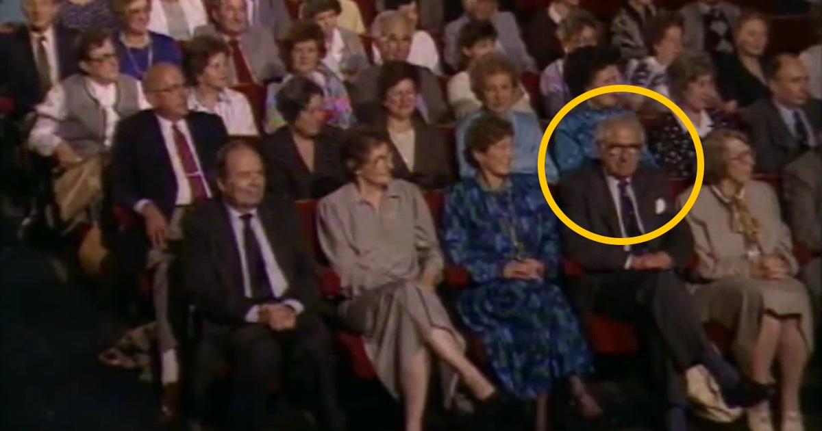 A man who saved 669 kids during world war II didn't know they were sitting next to him. Watch his reaction..