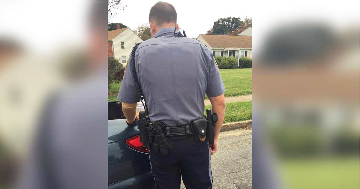 An officer forced a woman to open the trunk - but didn't realize she was filming him behind his back