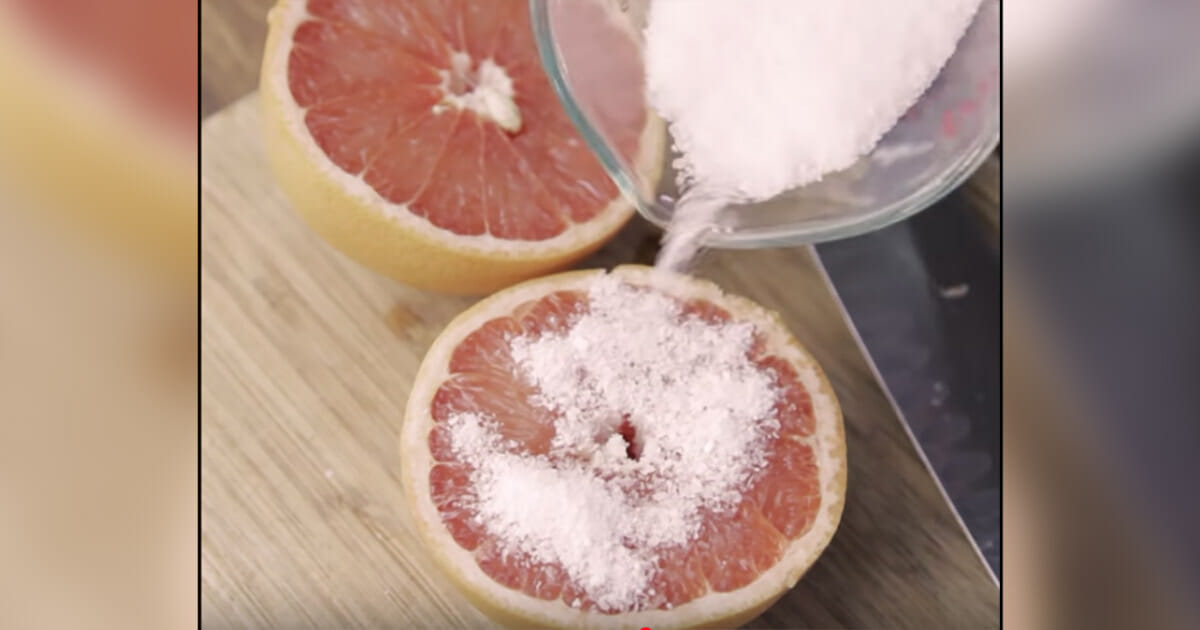 She sprinkled salt on a grapefruit and ran to the bathroom, when she revealed her secret, I was totally shocked