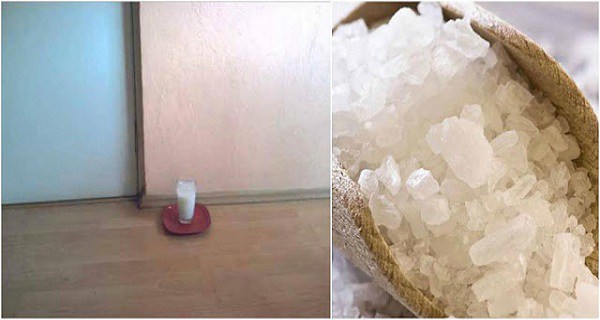 Place a glass of water with coarse salt and vinegar in the corners of your house: after 24 hours you'll be surprised by what will happen