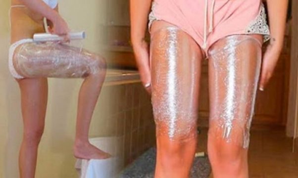 She was told she was crazy when she wrapped her legs in plastic wrap. After seeing the results, they did too