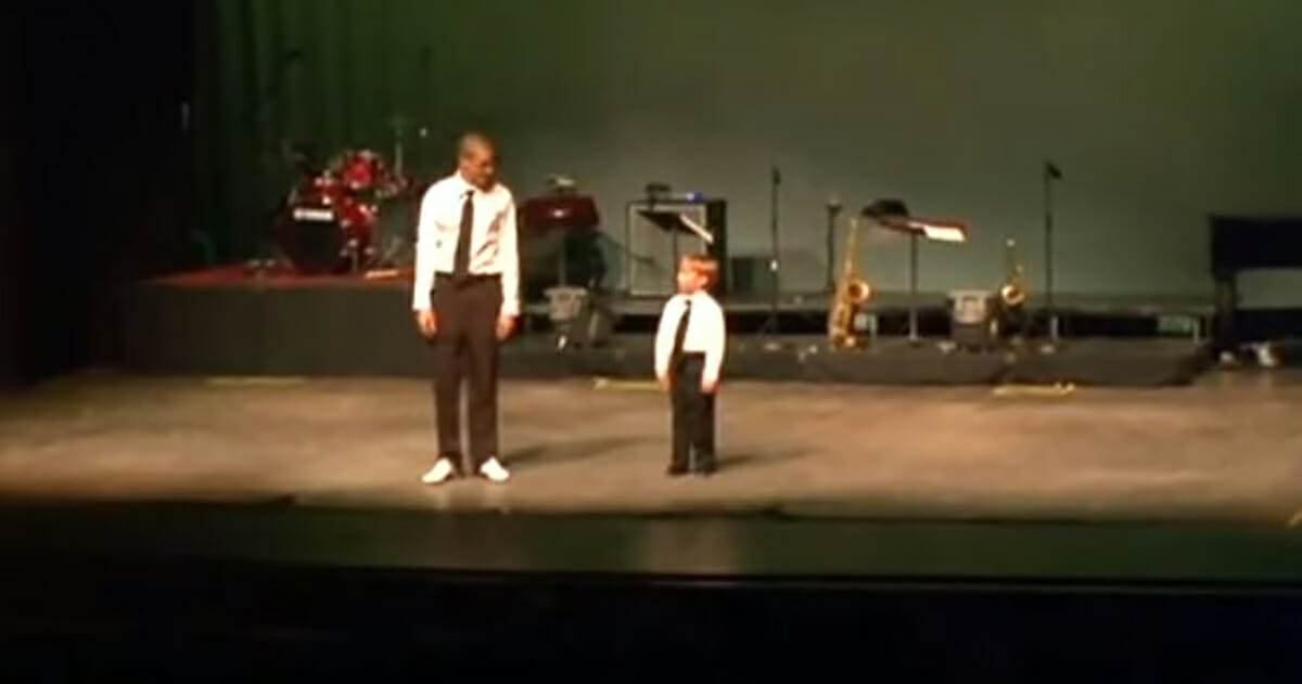 A 6-year-old boy stared at the dance teacher - seconds later he left the entire audience speechless