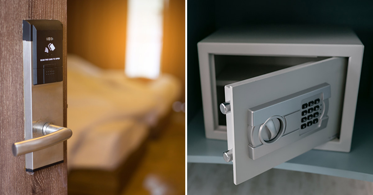 This is why you should put a shoe in your hotel room safe - this trick is simply genius