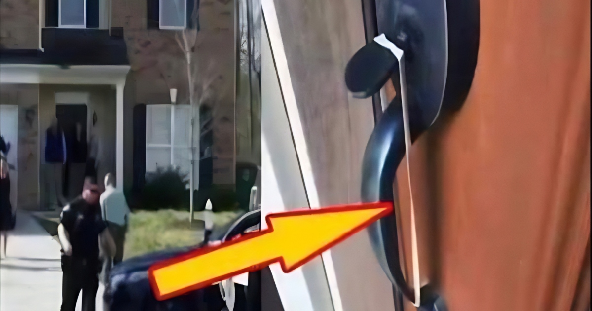 If you ever see a rubber band on your doorknob - don't touch it! here's what it means